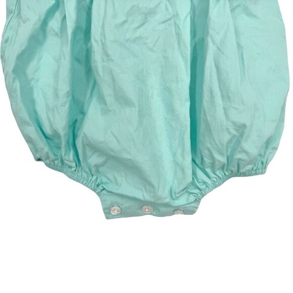 Petit Bebe Boys 9M Smocked Easter Bunnies Teal Bubble Spring Rabbit Short Sleeve - Picture 4 of 6